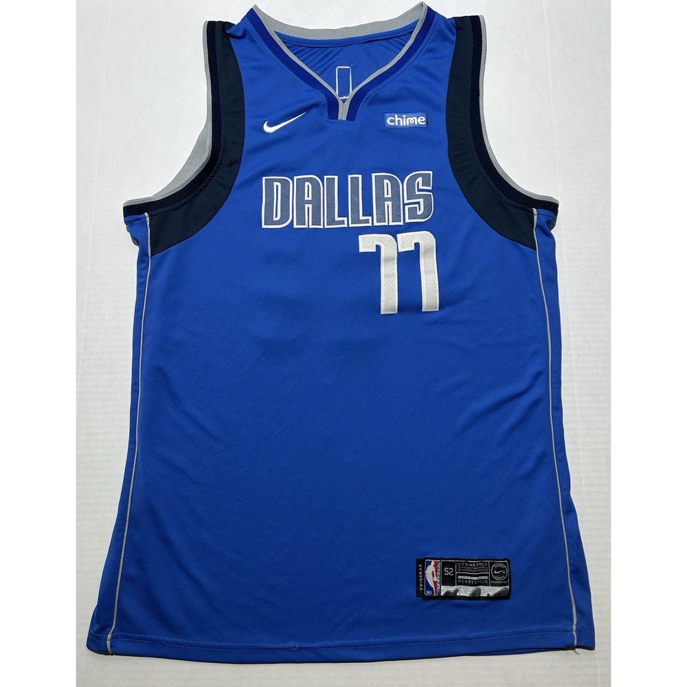 Luka Doncic #77 Dallas Mavericks Icon Edition Swingman Men's Jersey Blue Size 52